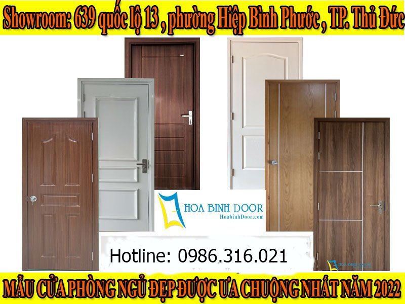 Cửa gỗ hdf sơn phòng ngủ 