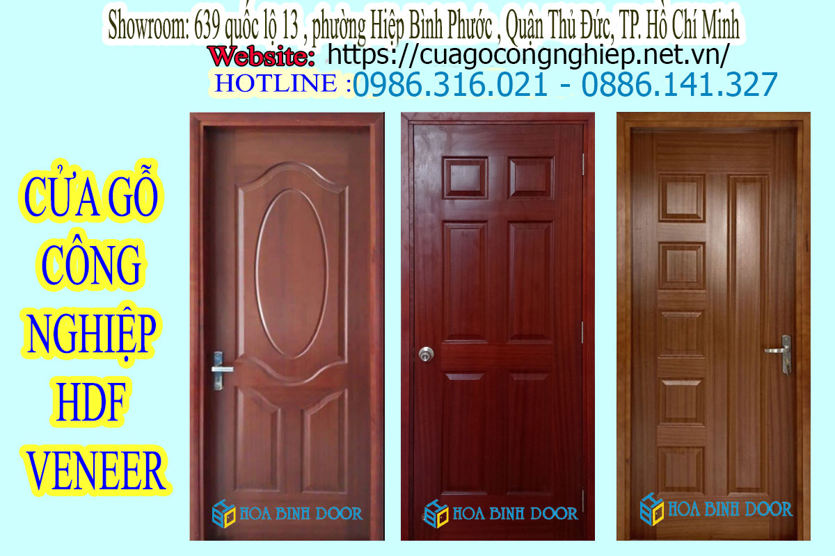 Cửa gỗ HDF Veneer phòng ngủ | Cấu tạo| Ưu điểm|Báo giá mới nhất 2022