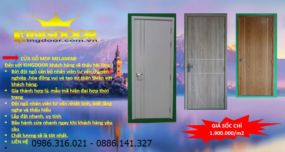 Cửa gỗ công nghiệp MDF Melamine là gì ?