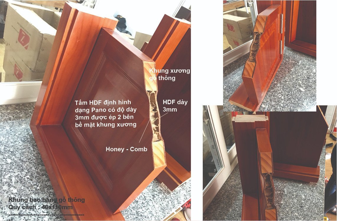 Cửa gỗ HDF Veneer phòng ngủ | Cấu tạo| Ưu điểm|Báo giá mới nhất 2022