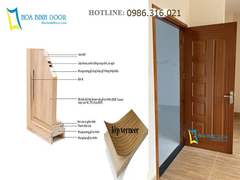 Cửa gỗ HDF Veneer Bến Tre
