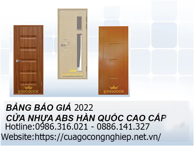 Bảng báo giá cửa nhựa abs hàn quốc kos