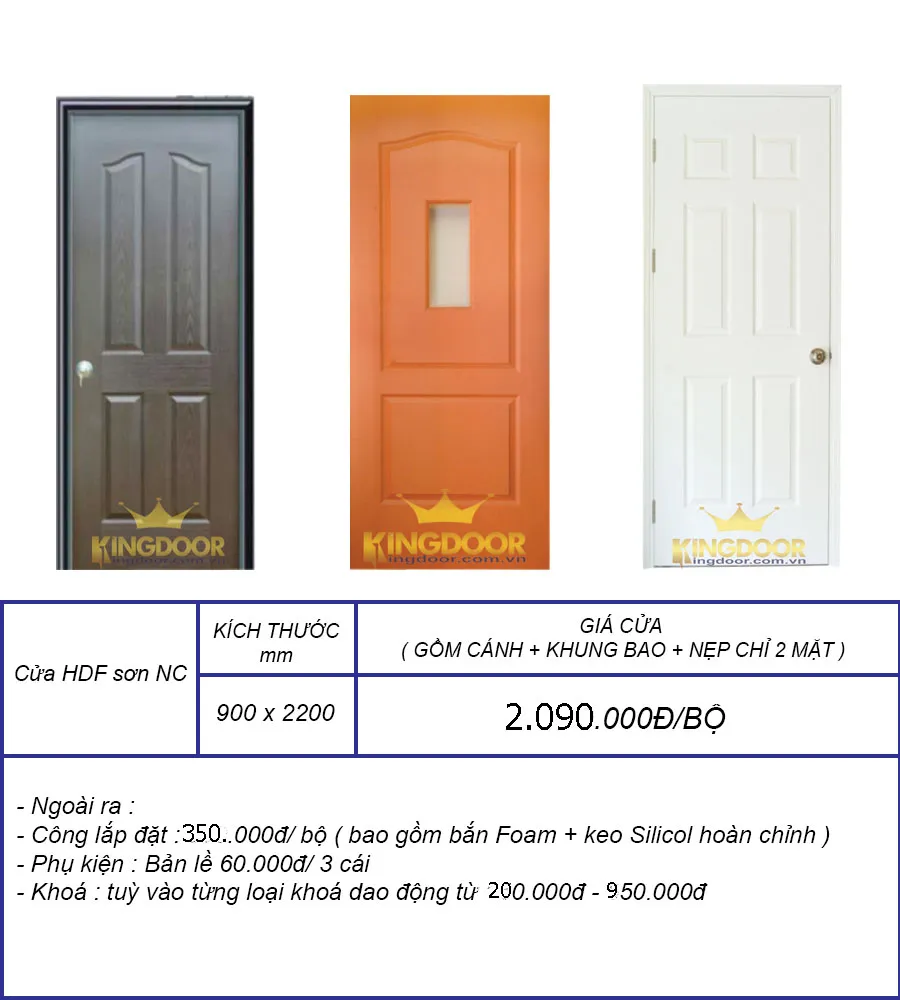 Cửa gỗ HDF Sơn giá tốt