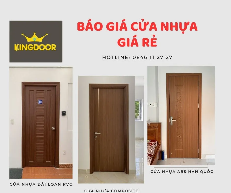 Cửa nhựa giả gỗ phòng ngủ