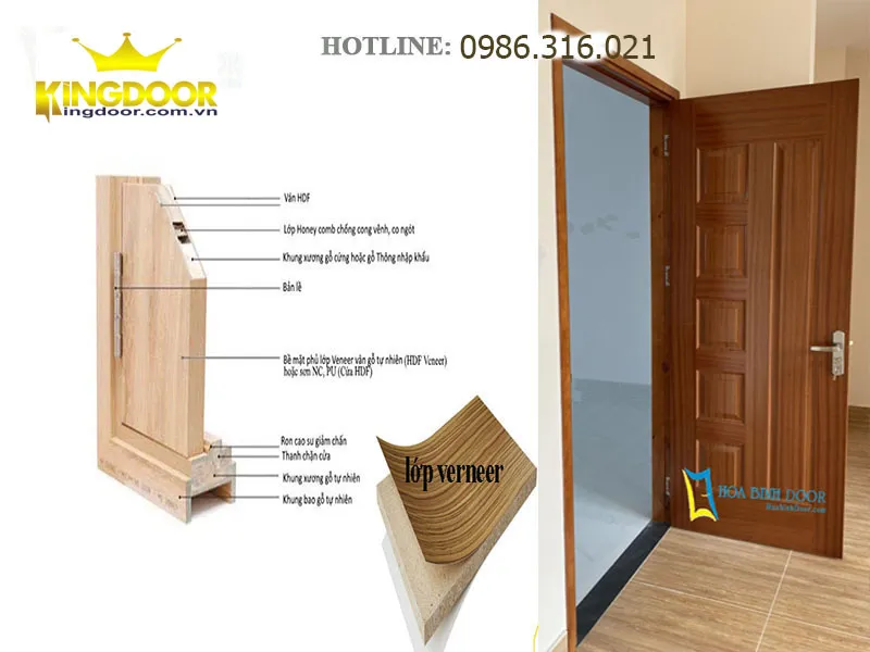 Cửa gỗ hdf veneer Kingdoor