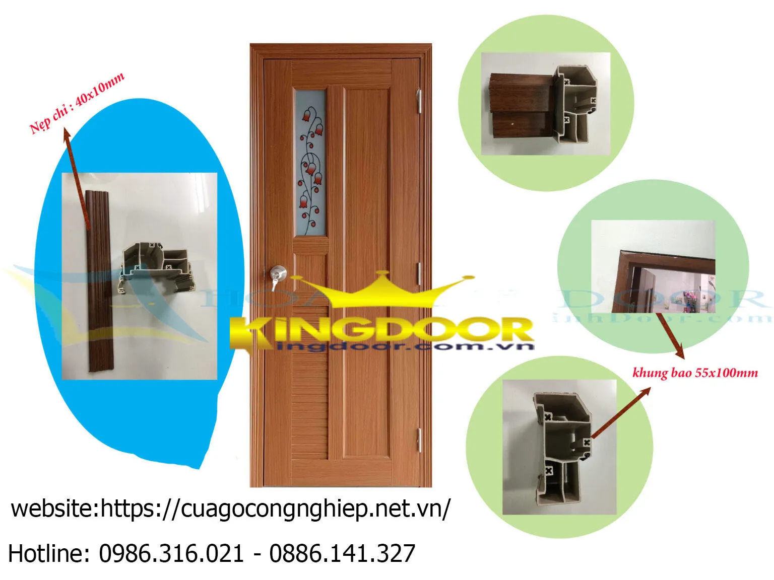 Cửa nhựa giả gỗ phòng ngủ