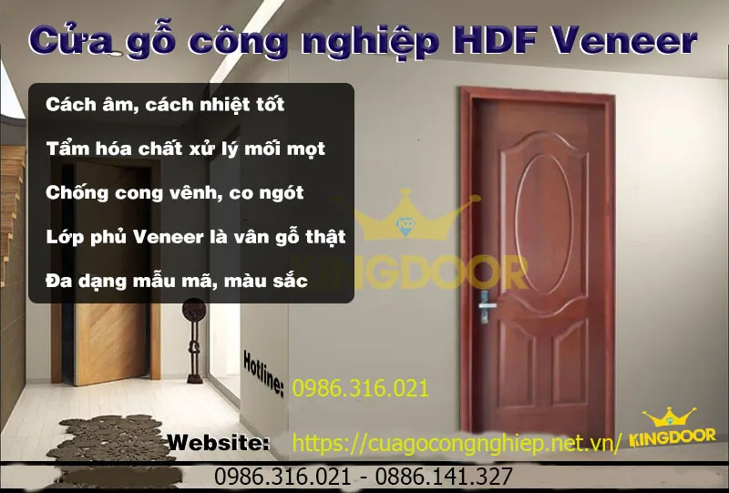 Cửa gỗ hdf veneer Kingdoor
