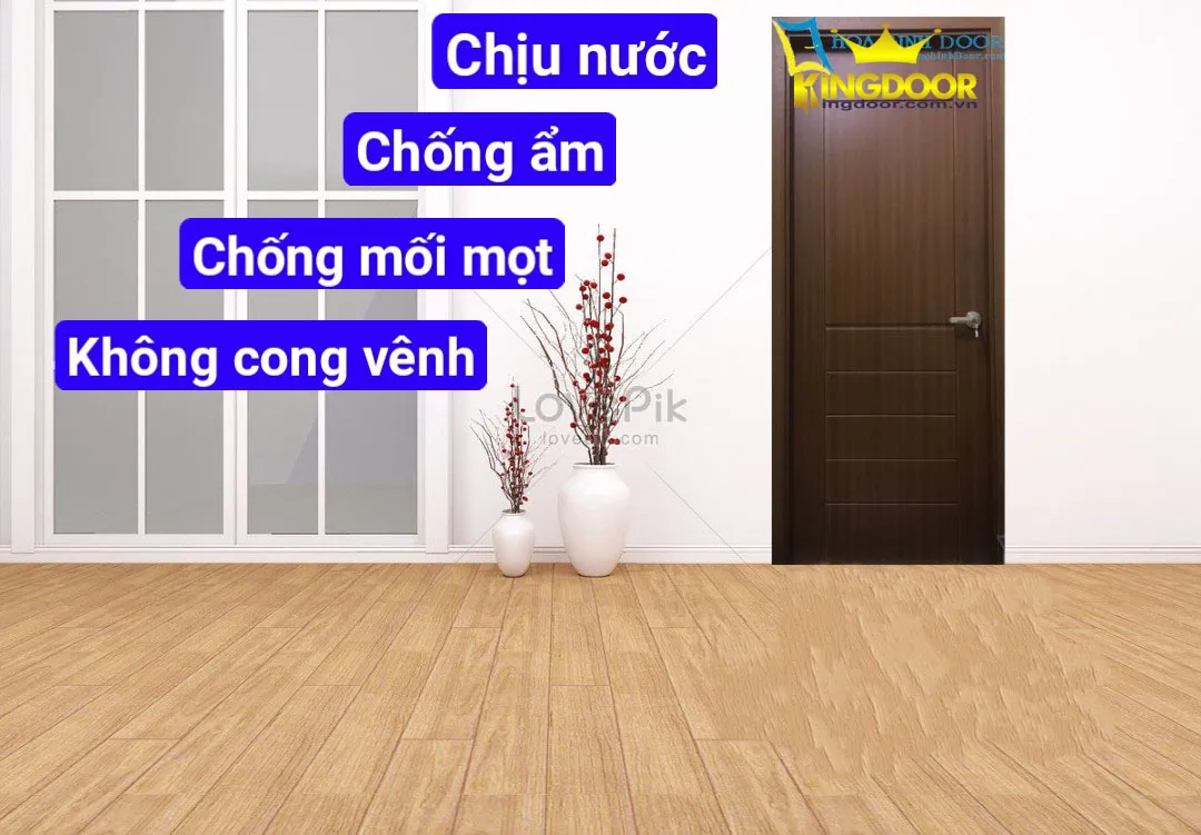 Cửa nhựa giả gỗ phòng ngủ