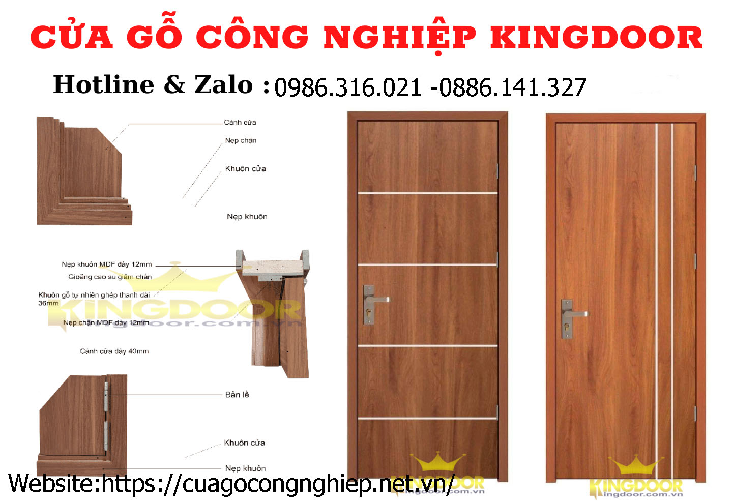 Cửa gỗ phòng ngủ MDF Veneer – cửa văn phòng cao cấp