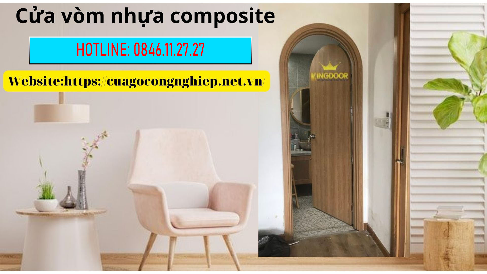 Cửa vòm nhựa composite tại Quận 10
