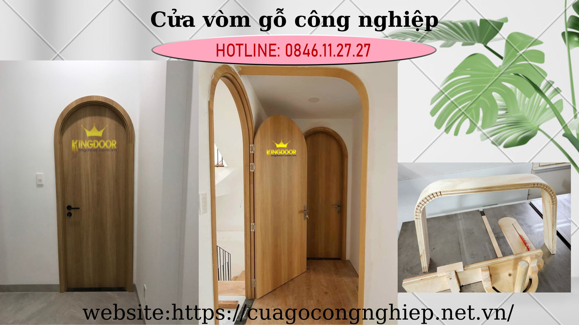 Cửa vòm gỗ công nghiệp