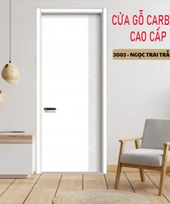 Cửa Gỗ Carbon 3003 – Ngọc Trai Trắng