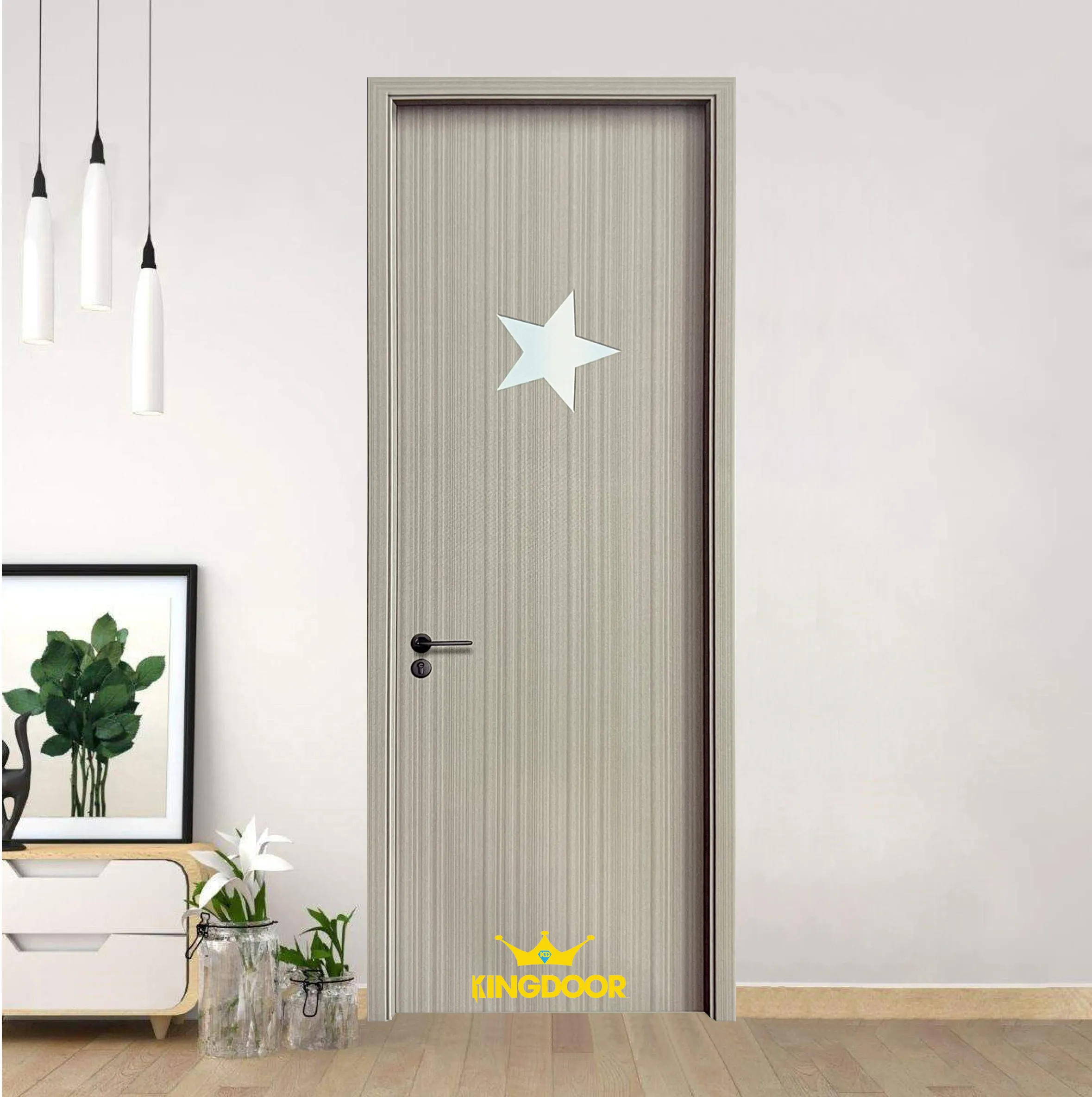 Cửa gỗ carbon 6038 - Keji No.01