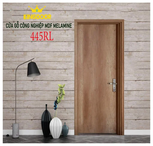 Cửa gỗ công nghiệp MDF phủ melamine KD-445RL