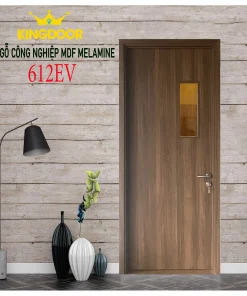 Cửa gỗ công nghiệp MDF phủ melamine KD-612EV