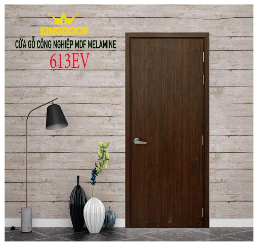 Cửa gỗ công nghiệp MDF phủ melamine KD-613EV