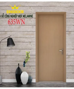 Cửa gỗ công nghiệp MDF phủ melamine KD-635WN