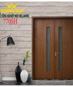 Cửa gỗ công nghiệp MDF phủ melamine KD-707 SH - 2CK
