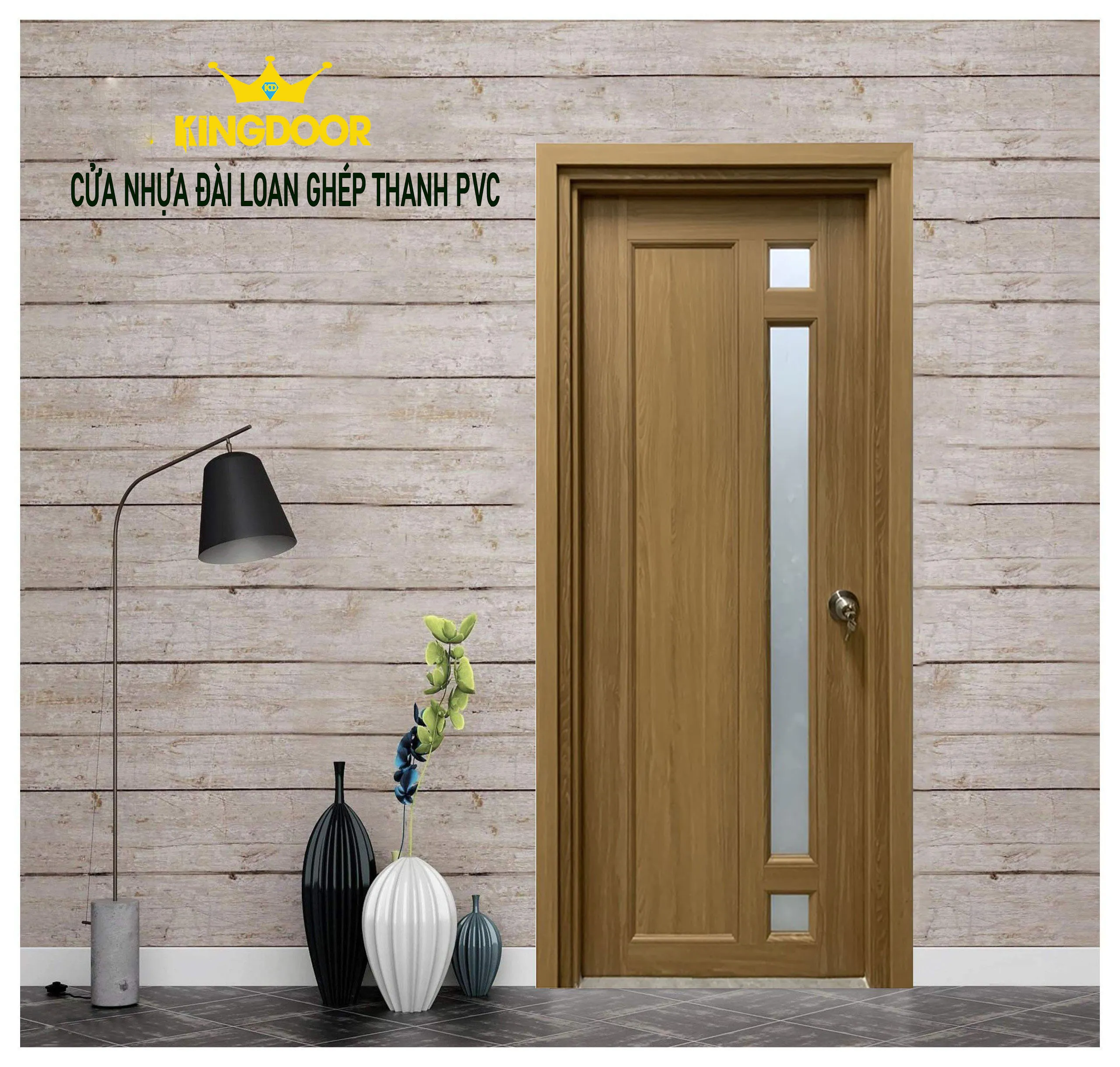 Cửa nhựa đài loan ghép thanh YA-18