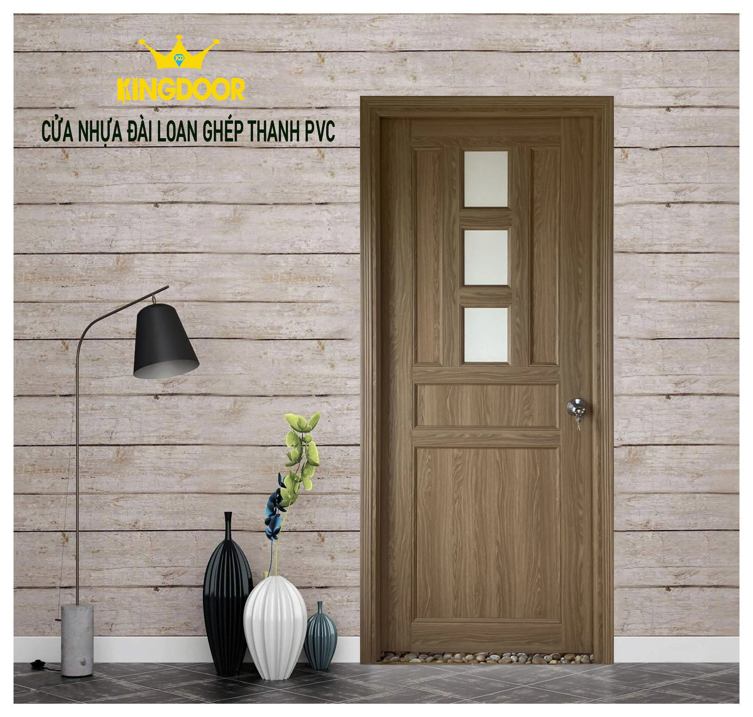 Cửa nhựa đài loan ghép thanh YA-42