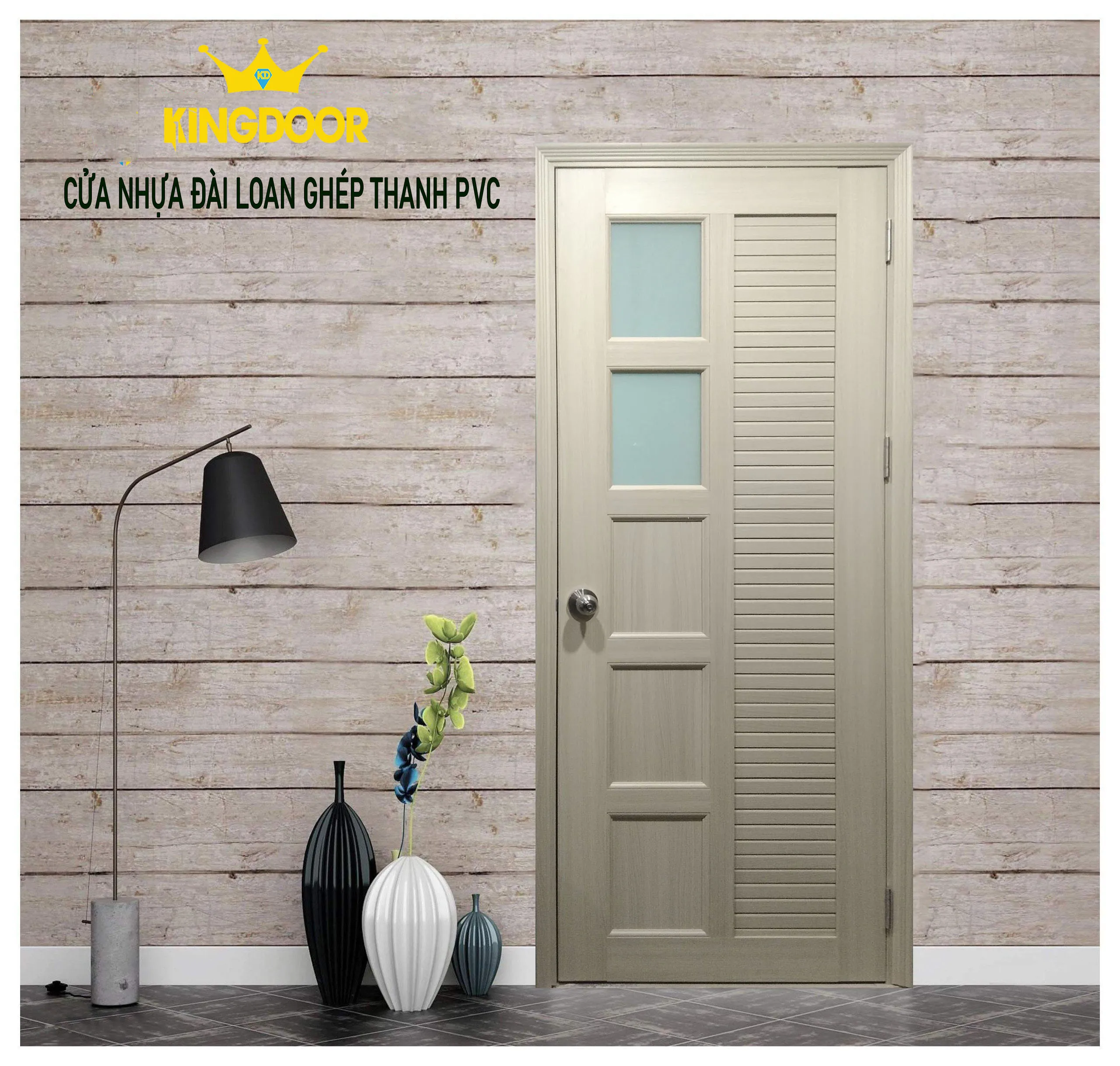 Cửa nhựa đài loan ghép thanh YG-26