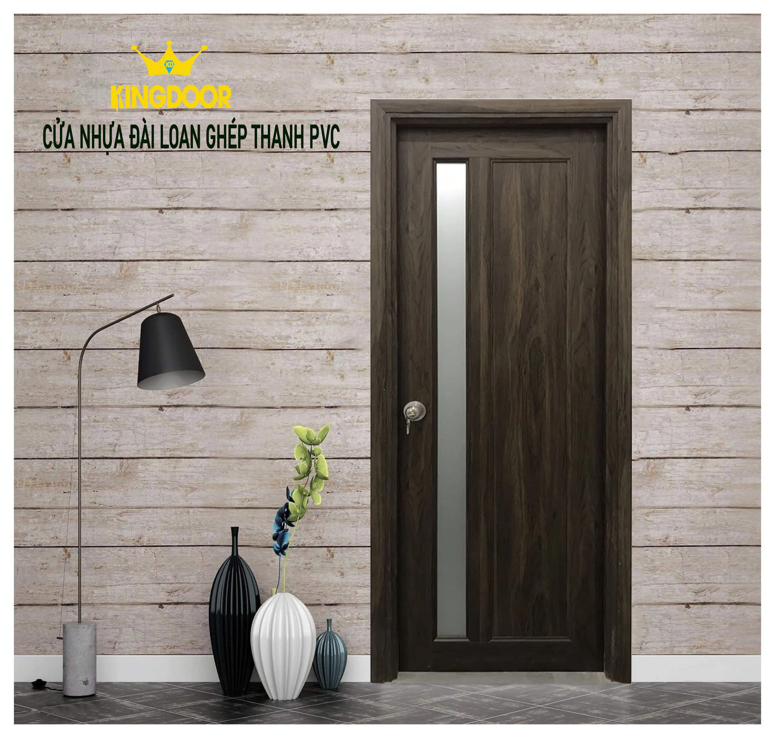 Cửa nhựa đài loan ghép thanh YK-13