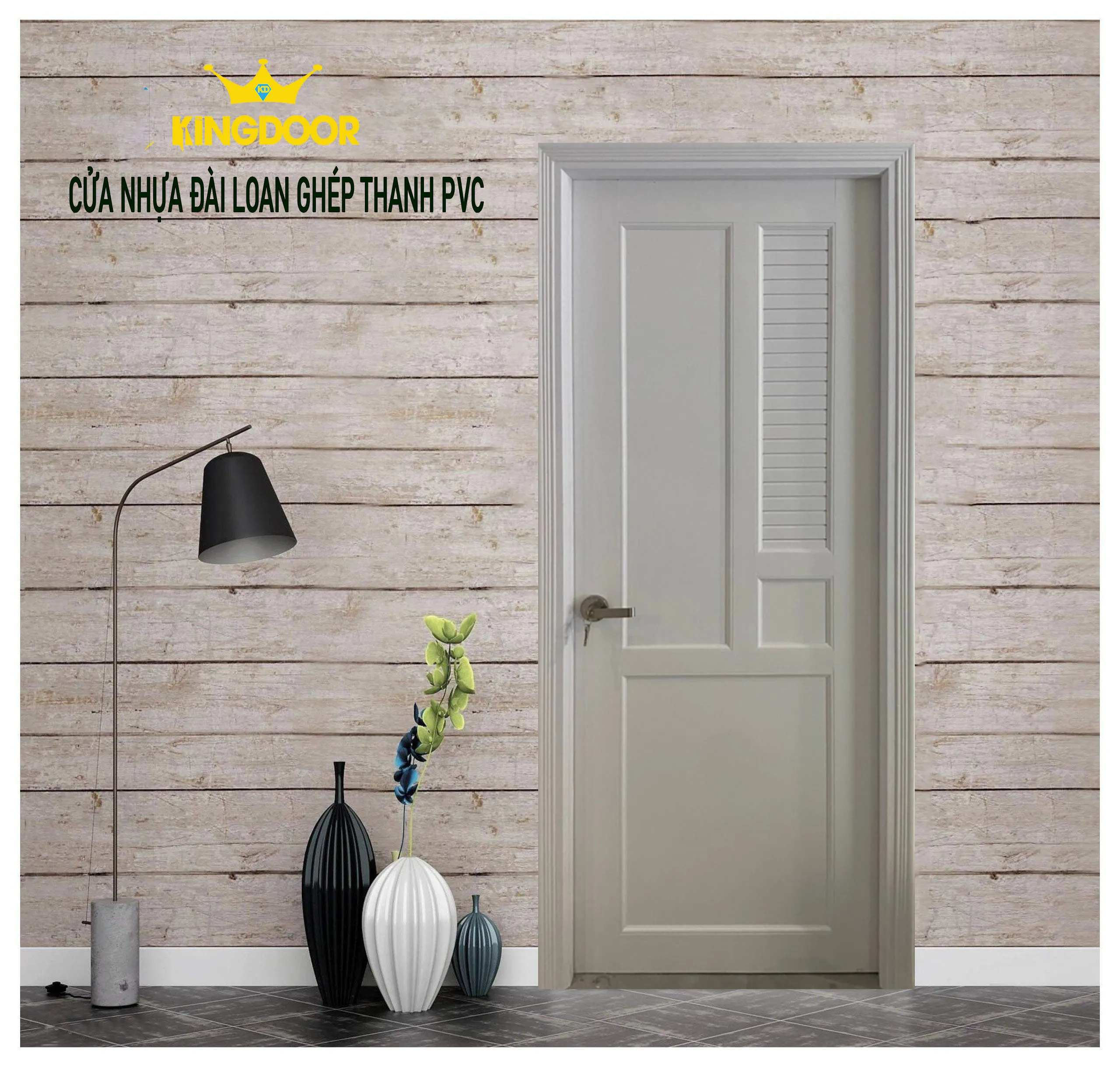 Cửa nhựa đài loan ghép thanh YW-12V