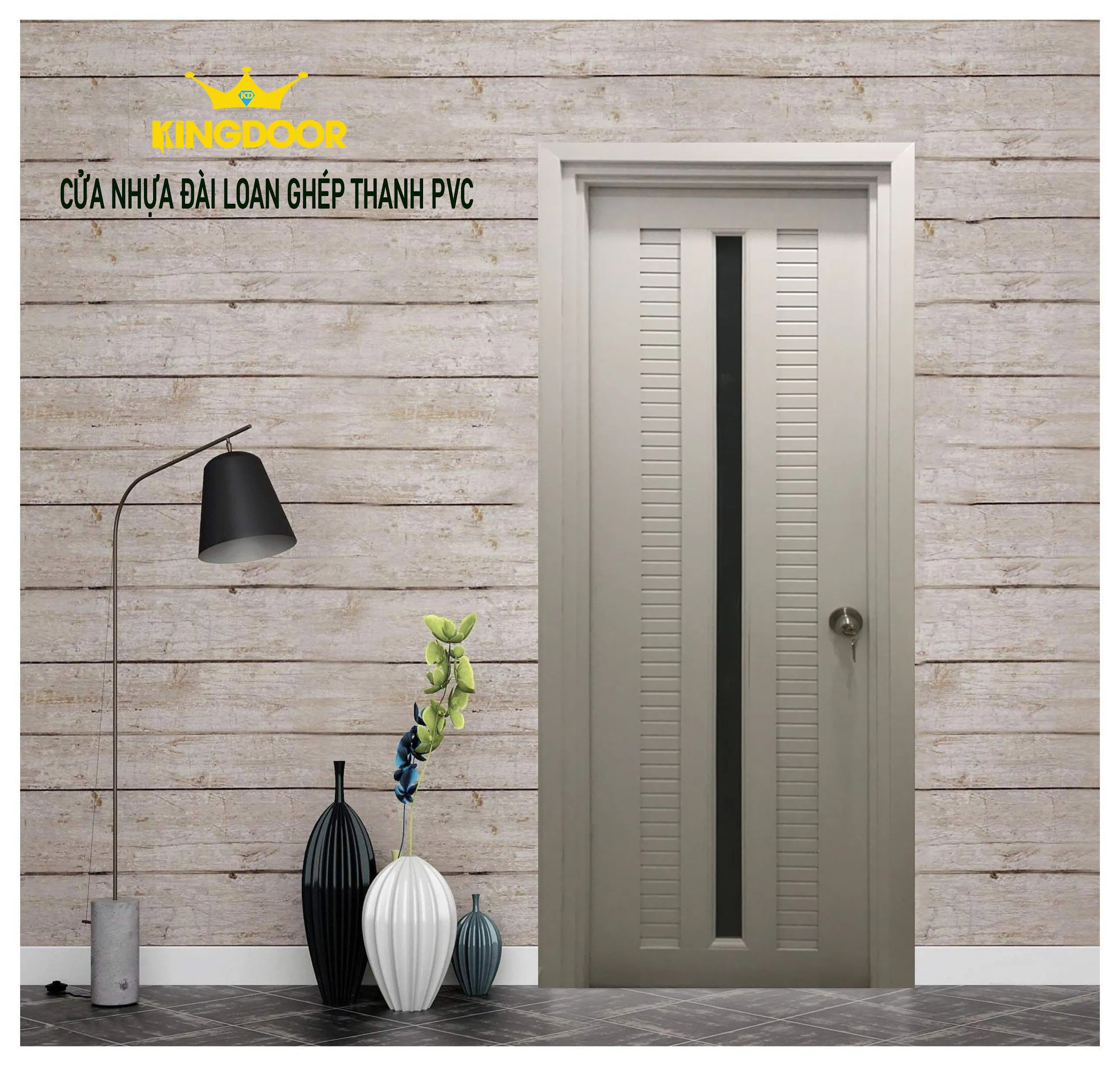 Cửa nhựa đài loan ghép thanh YW-17