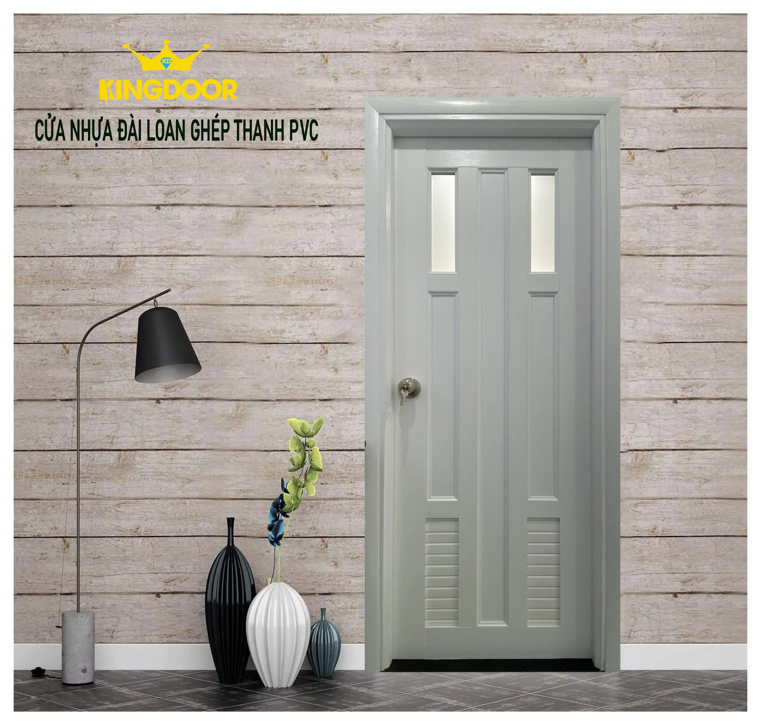 Cửa nhựa đài loan ghép thanh YW-23