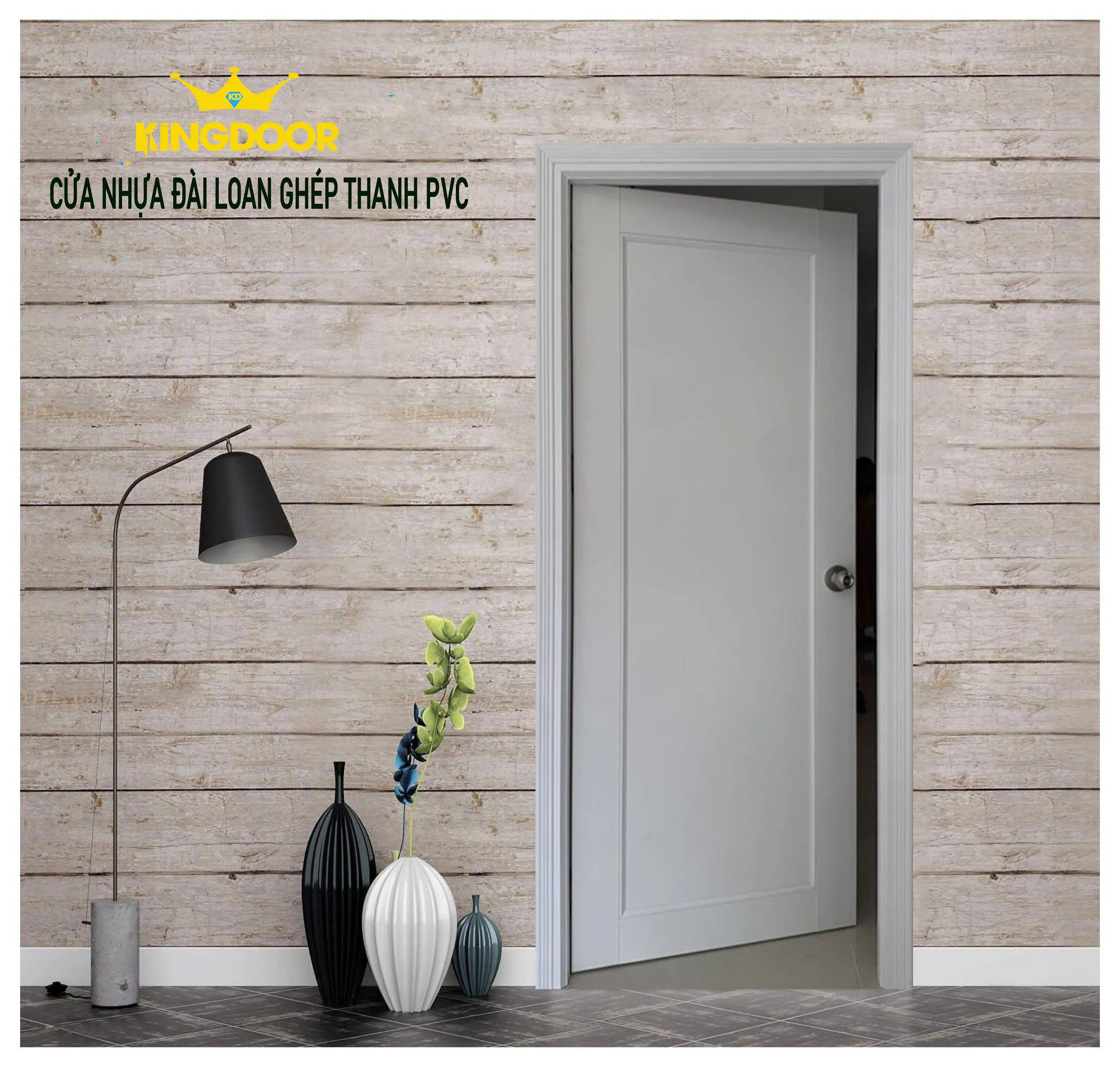 Cửa nhựa đài loan ghép thanh YW-80