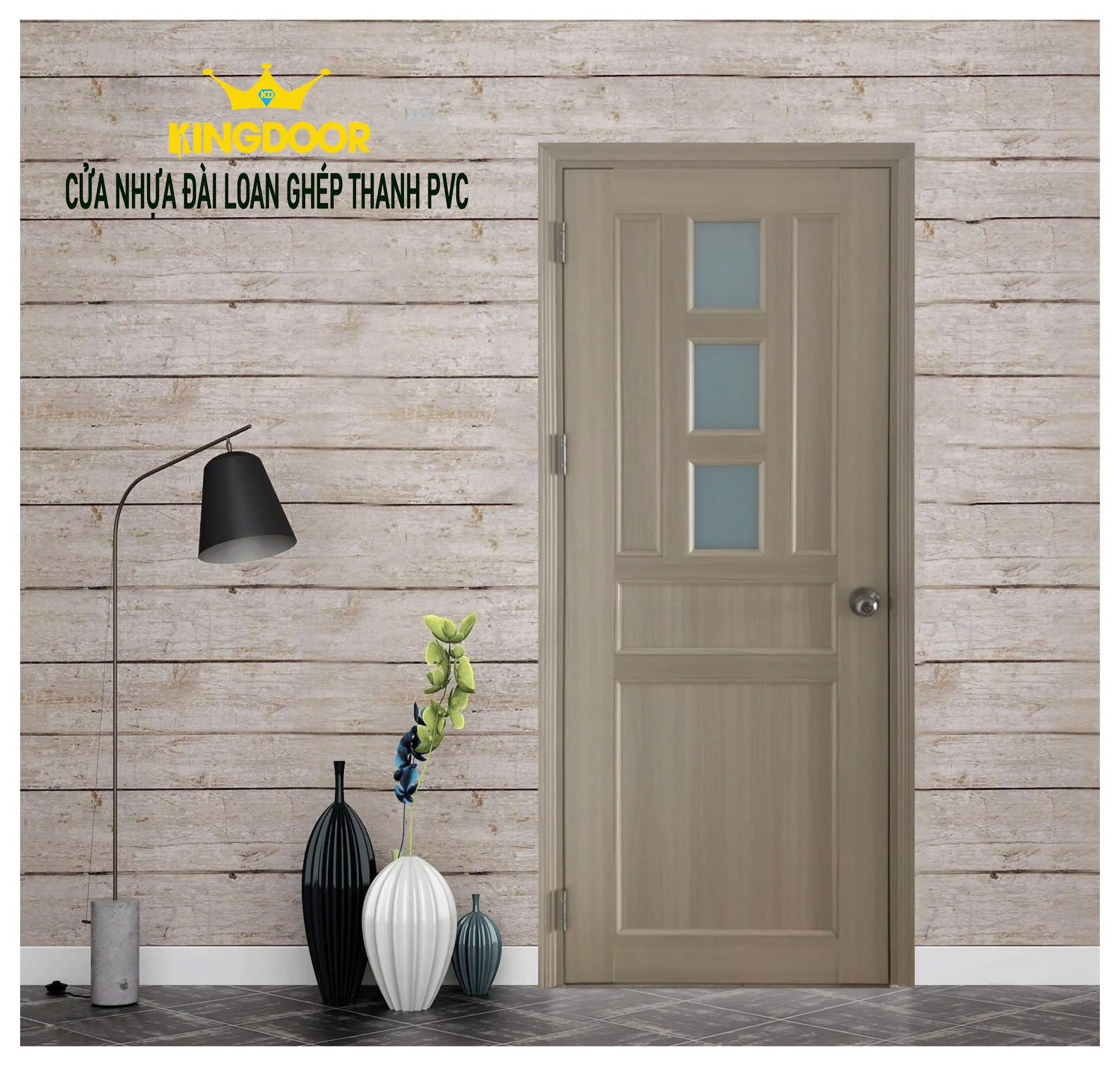 Cửa nhựa đài loan ghép thanh YG-42