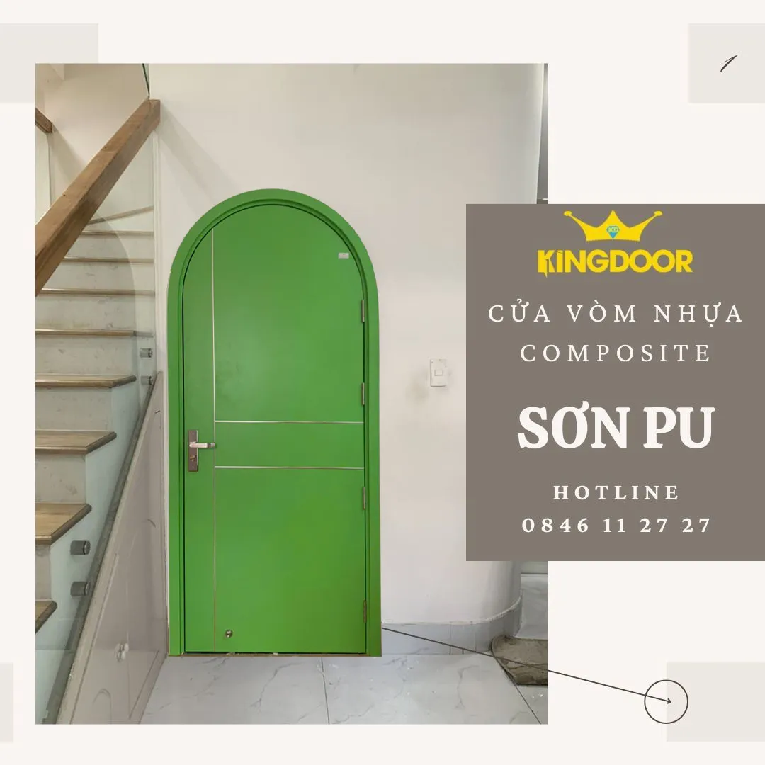 cửa vòm nhựa composite sơn PU
