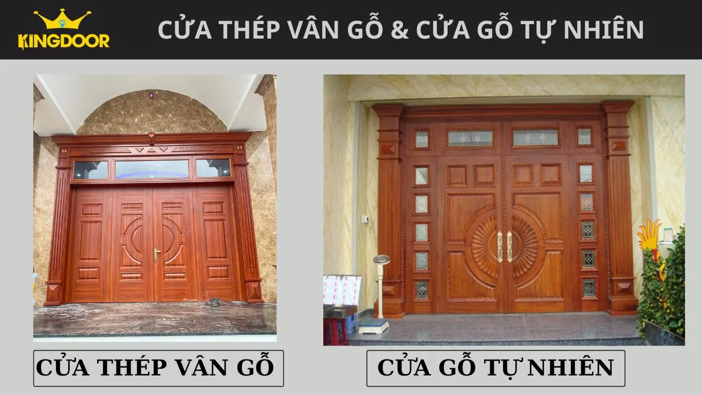 Cửa thép vân gỗ có bền không